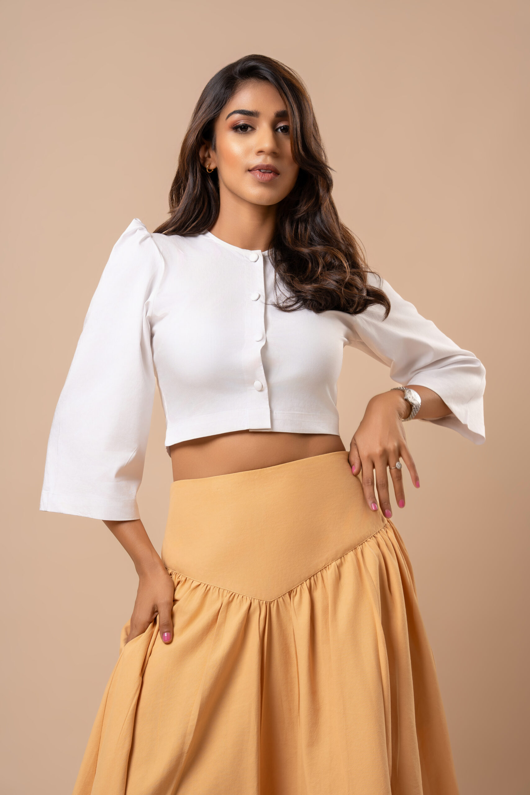 Solstice Crop Top - White
